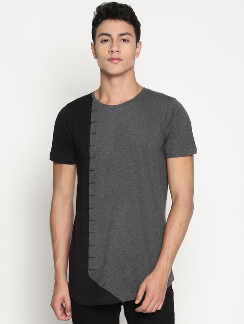 grey cut & sew t-shirt - 15865157 - Standard Image - 1