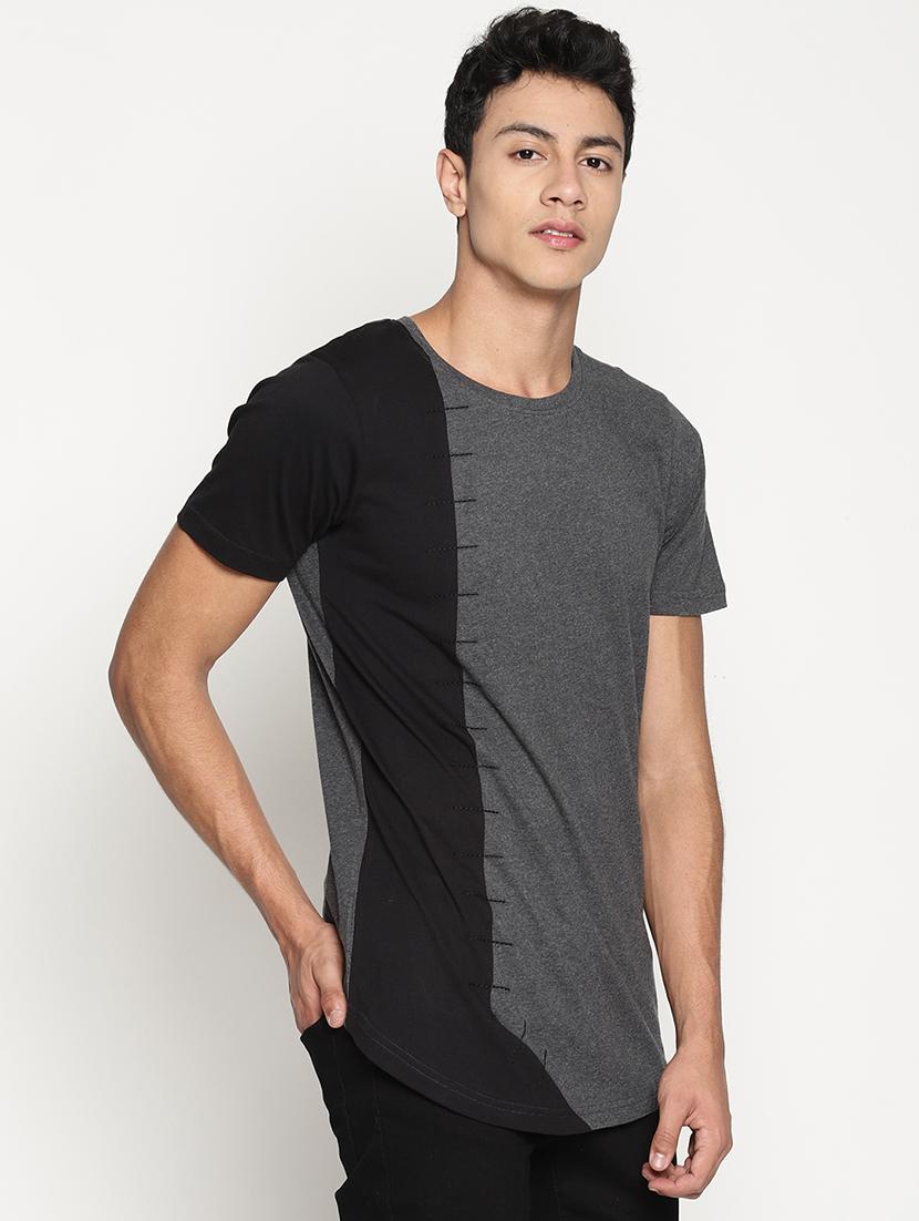 grey cut & sew t-shirt - 15865157 - Zoom Image - 2