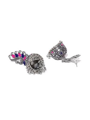 multi colored metal jhumka earring - 15865726 - Standard Image - 2