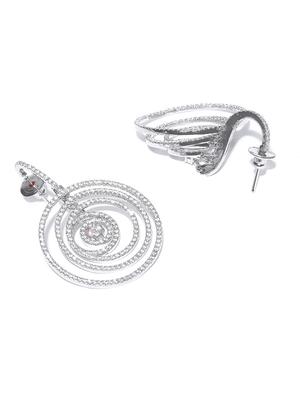 silver brass hoop earring - 15865858 - Standard Image - 2
