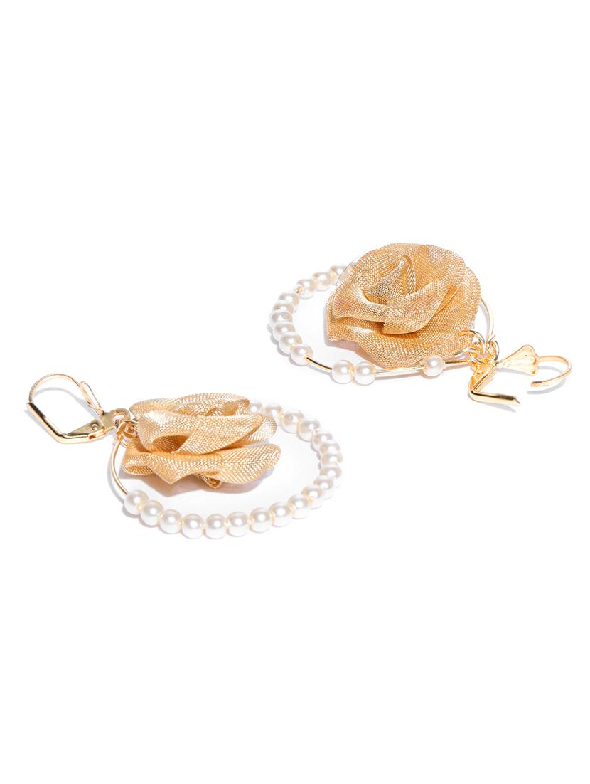 gold brass hoop earring - 15865871 - Zoom Image - 2