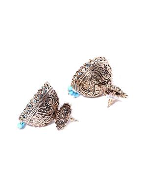 gold metal jhumka earring - 15865922 - Standard Image - 2