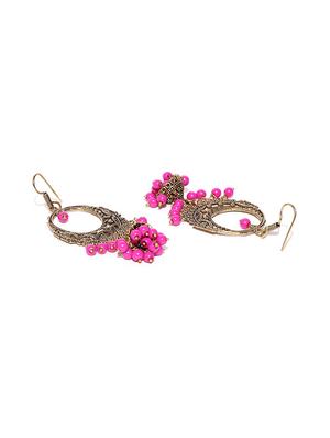 pink metal jhumka earring - 15865927 - Standard Image - 2