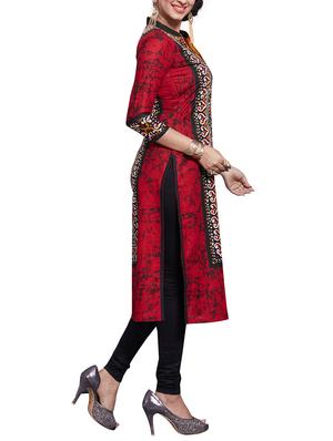 printed straight kurta - 15866200 - Standard Image - 2