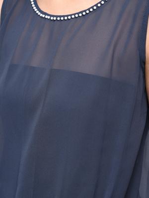 embellished neck asymmetric top - 15866259 - Standard Image - 5