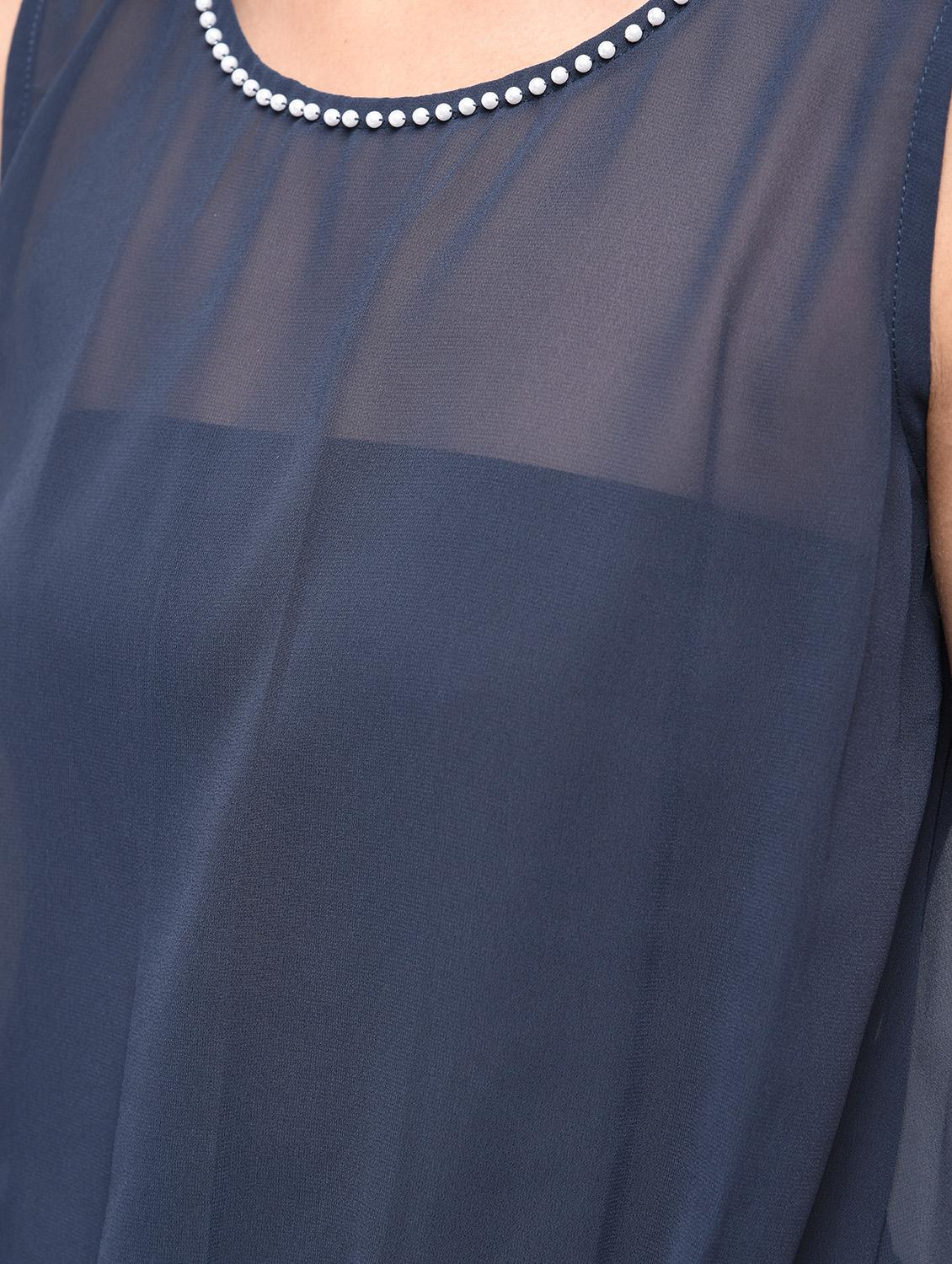 embellished neck asymmetric top - 15866259 - Zoom Image - 5