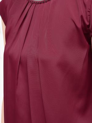 pleated front embellished top - 15866261 - Standard Image - 5