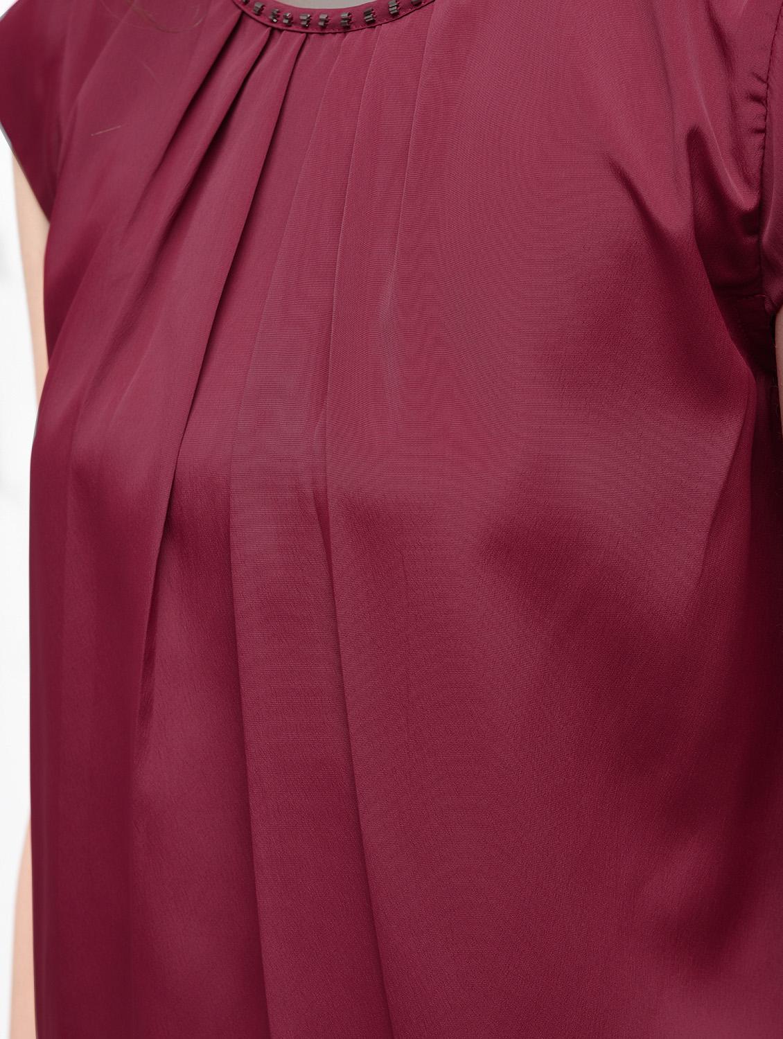 pleated front embellished top - 15866261 - Zoom Image - 5