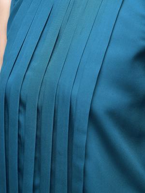 pleated front embellished top - 15866266 - Standard Image - 5