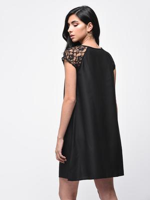 lace paneled embellished a-line dress - 15866279 - Standard Image - 2