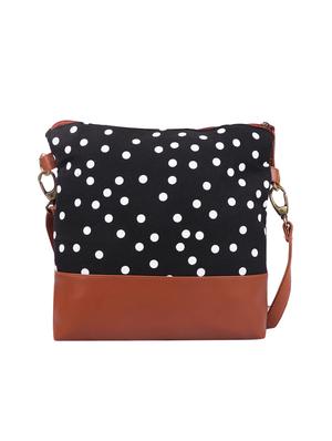 black canvas printed sling bag - 15866887 - Standard Image - 2