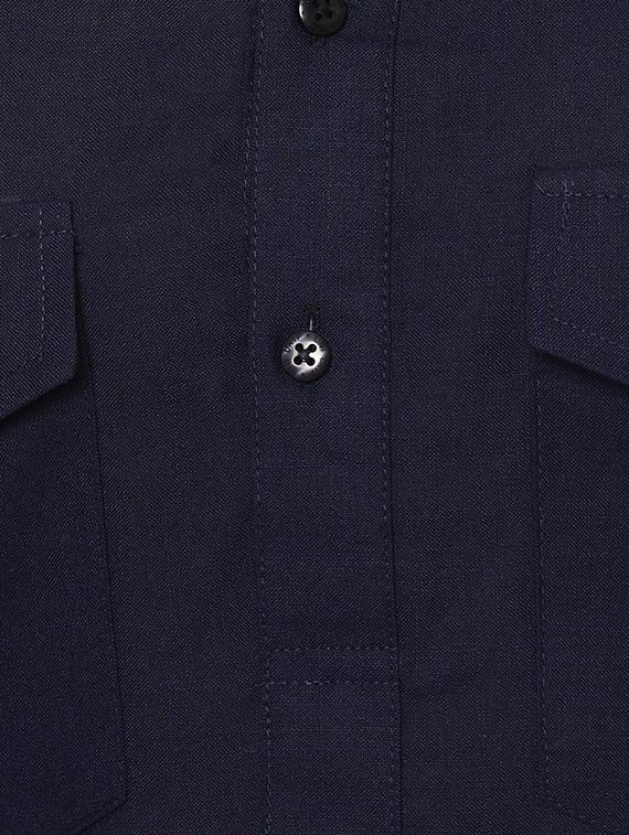 navy blue solid pathani set - 15867353 - Zoom Image - 5
