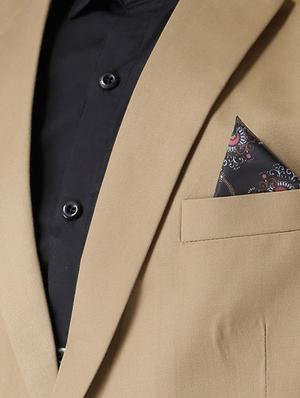 brown solid single breasted formal blazer - 15867782 - Standard Image - 5