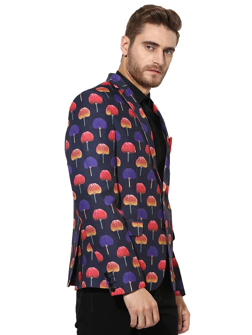 blue cotton casual blazer - 15867884 - Zoom Image - 2