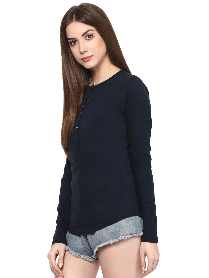 long sleeved henley tee - 15868033 - Zoom Image - 2