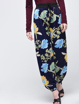 floral mid-rise harem pants - 15868581 - Standard Image - 2