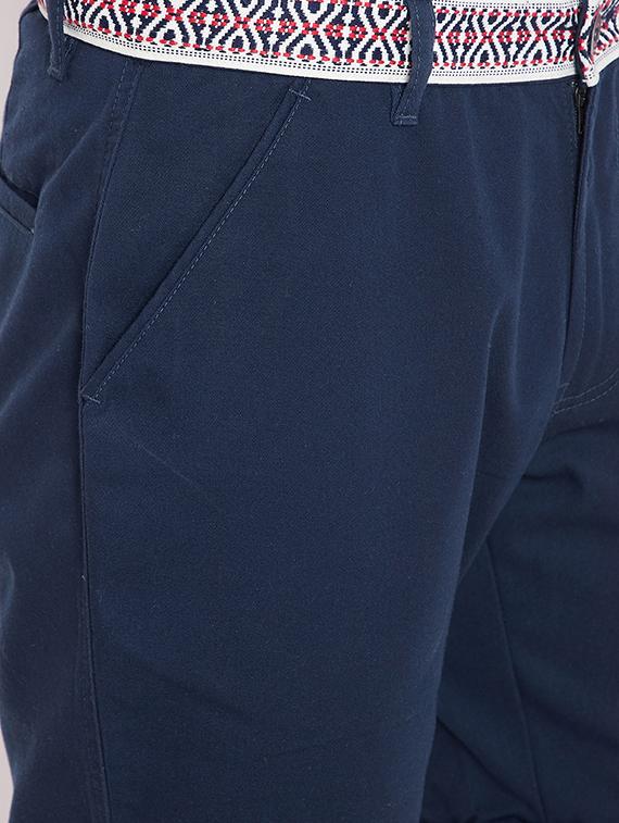navy blue cotton blend shorts - 15870313 - Zoom Image - 5