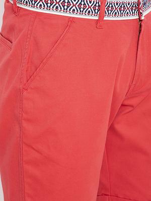 red cotton blend shorts - 15870314 - Standard Image - 5