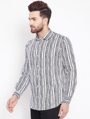 black striped casual shirt - 15870329 - Standard Image - 2