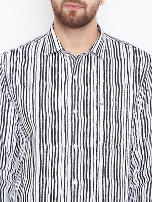 black striped casual shirt - 15870329 - Standard Image - 5