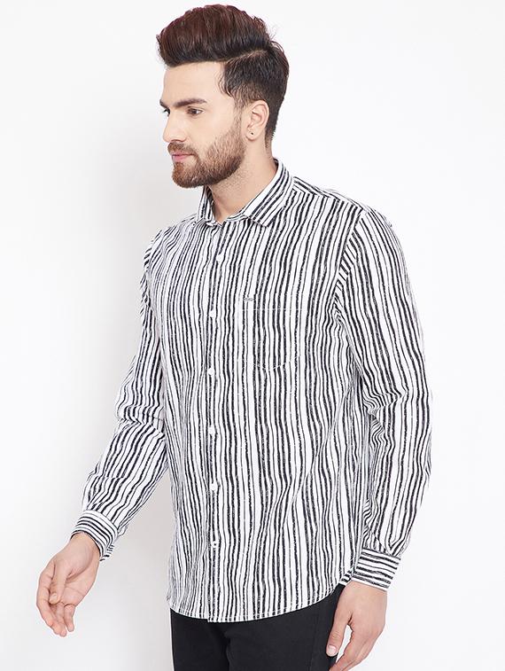black striped casual shirt - 15870329 - Zoom Image - 2
