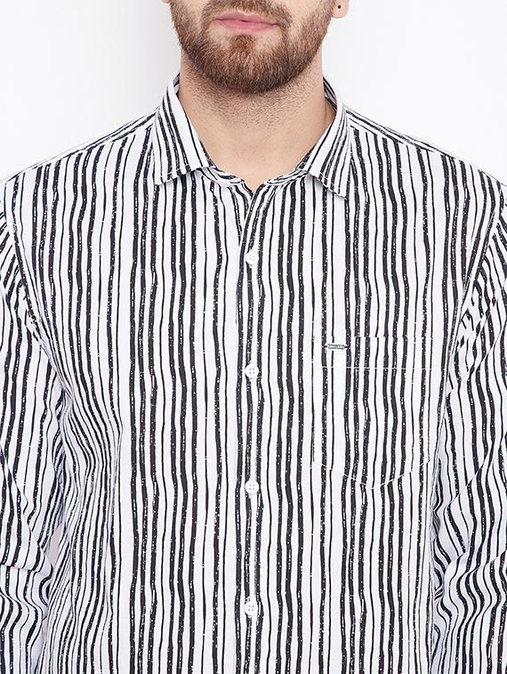 black striped casual shirt - 15870329 - Zoom Image - 5