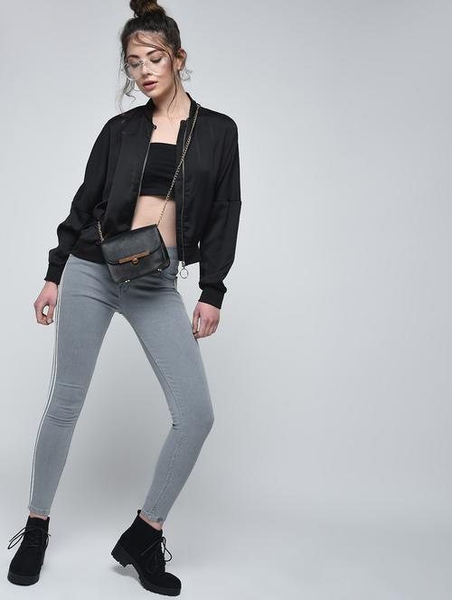 side striped skinny jeans - 15870392 - Standard Image - 1