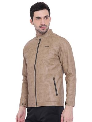 brown leather biker jacket - 15871151 - Standard Image - 2