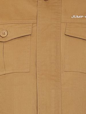 brown polyester blend casual jacket - 15871152 - Standard Image - 5
