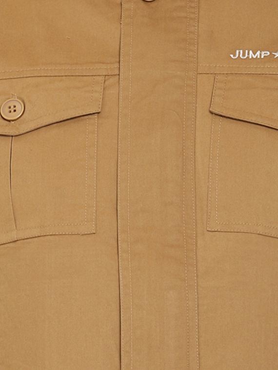 brown polyester blend casual jacket - 15871152 - Zoom Image - 5