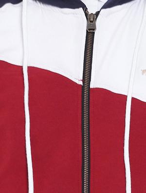 red cotton color block sweatshirt - 15871164 - Standard Image - 5