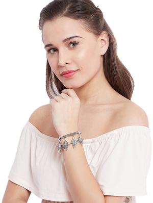silver metal cuffs bracelet - 15871310 - Standard Image - 2