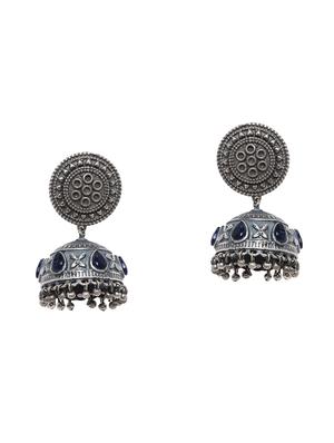 silver brass jhumka earring - 15871317 - Standard Image - 2