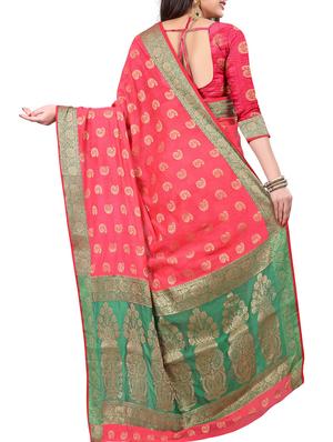 self design saree with blouse - 15871647 - Standard Image - 2