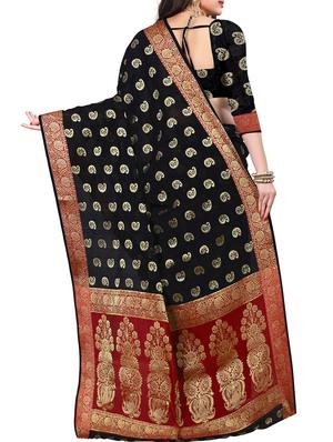 self design saree with blouse - 15871648 - Standard Image - 2
