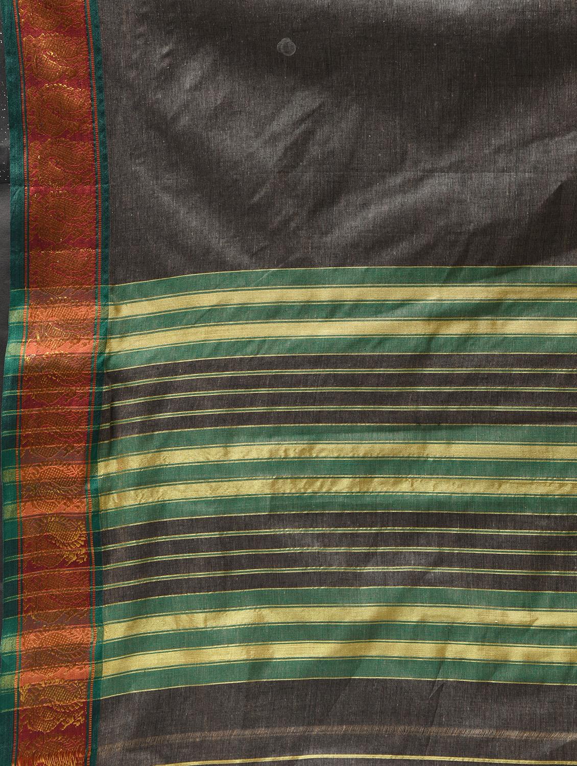 zari border gadwal saree with blouse - 15871689 - Zoom Image - 5