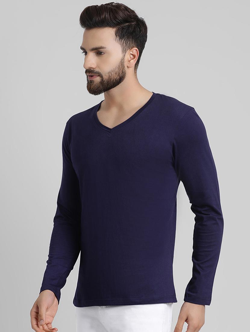 navy blue cotton t-shirt - 15871797 - Zoom Image - 2