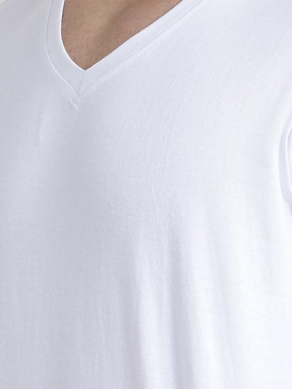 white cotton t-shirt - 15871805 - Zoom Image - 5