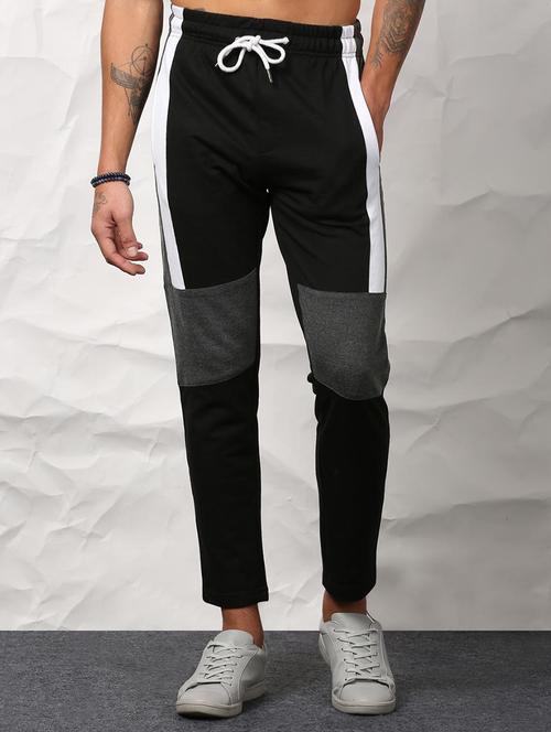 black cotton ankle length track pant - 15871875 - Very Small Image - 1