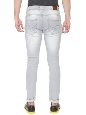 grey cotton blend washed jeans - 15871890 - Standard Image - 2