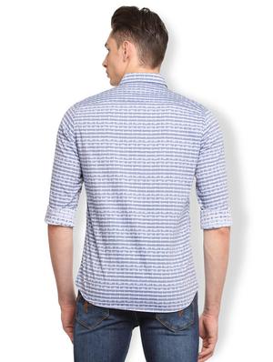 blue printed casual shirt - 15871963 - Standard Image - 2