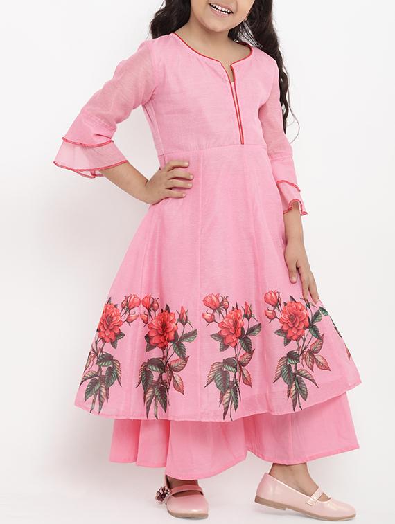 pink silk blend suit set - 15873091 - Zoom Image - 2