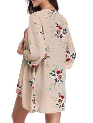 asymmetric hem floral shrug - 15873514 - Standard Image - 2