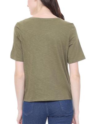 Sage green Quirky print tee - 15873923 - Standard Image - 2