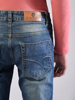 blue cotton washed jeans - 15874899 - Standard Image - 5