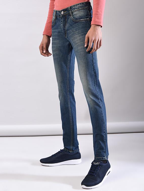 blue cotton washed jeans - 15874899 - Zoom Image - 2