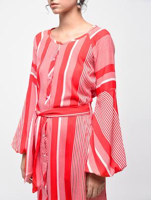 striped button up belted dress - 15874964 - Standard Image - 5