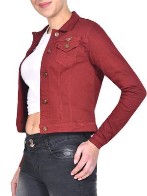 button-up maroon jacket - 15875219 - Standard Image - 2