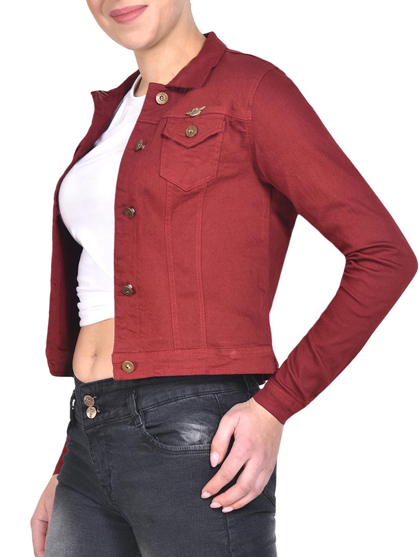 button-up maroon jacket - 15875219 - Zoom Image - 2