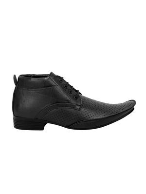 black leatherette lace-up derbys - 15875554 - Standard Image - 2
